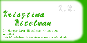 krisztina mitelman business card